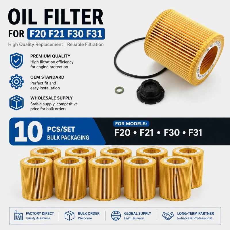 

10 pcs Engine Oil Filter OEM 11427640862 11427953125 For BMW 1 Series 3 Series F20 F21 F30 F31 Replacement ORIGINAL QUALITY