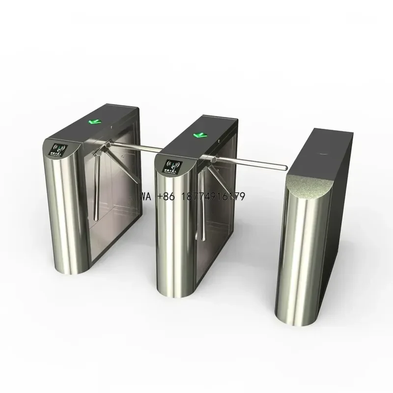 wmwmnu Office Building School Premium 304 Stainless Steel Automatic Access Control Entrance/Exit System Tripod Turnstile