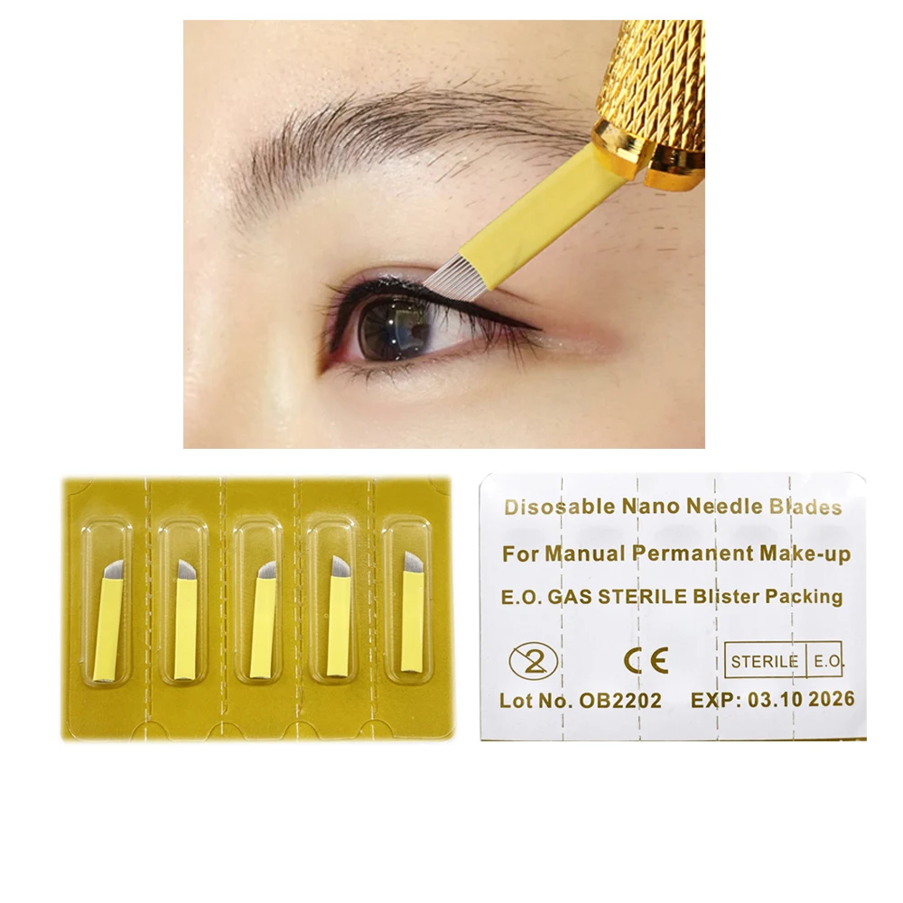 23 Pins Double Rows Microblading Needles for Manual Tattoo Eyeliner & Eyebrow Micro-shading 50pcs/lot