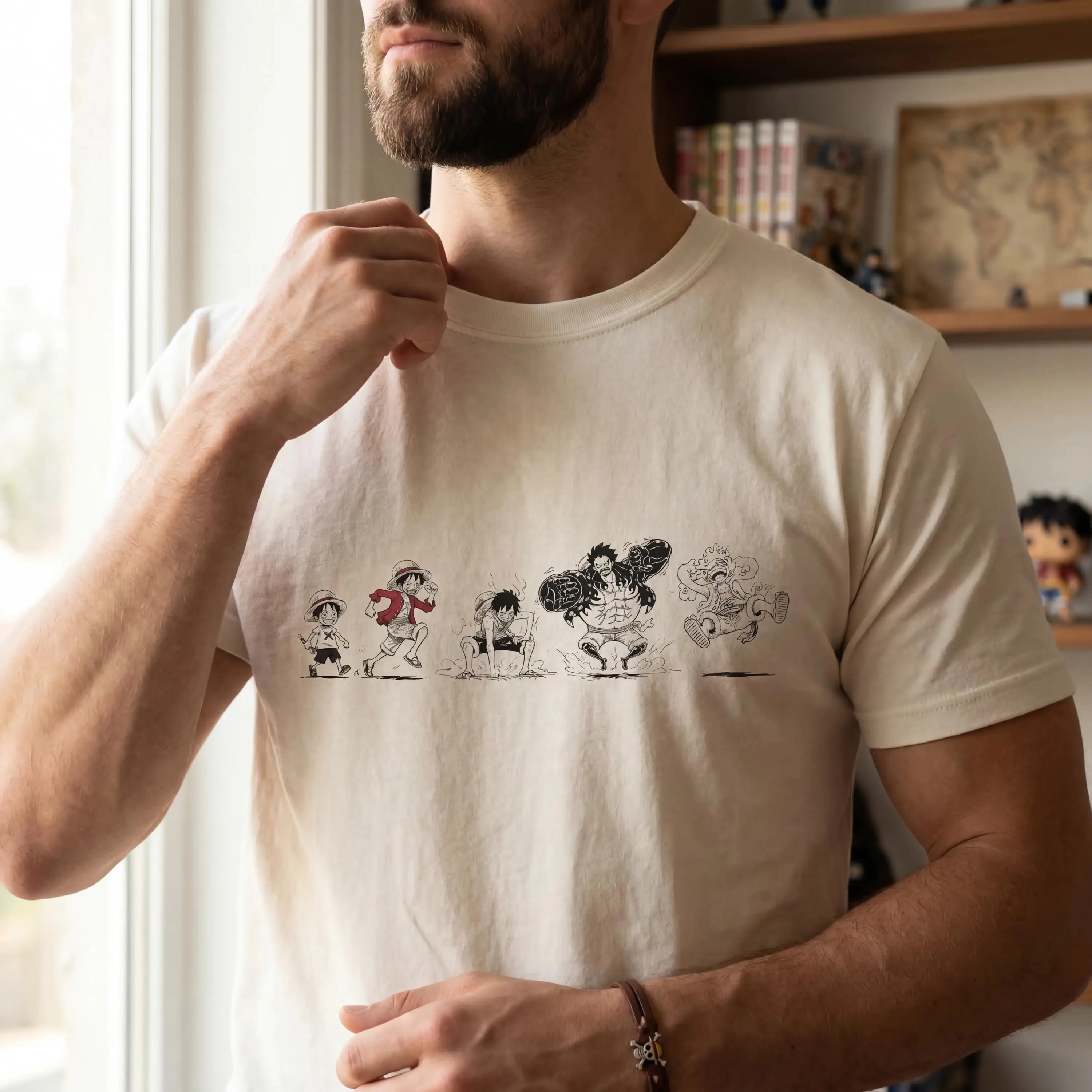 2026 Summer ONE PIECE Retro Cosplay T-shirt Men's Oversize Casual Cotton Printed Short-sleeved Unisex Children's Sports Shirt