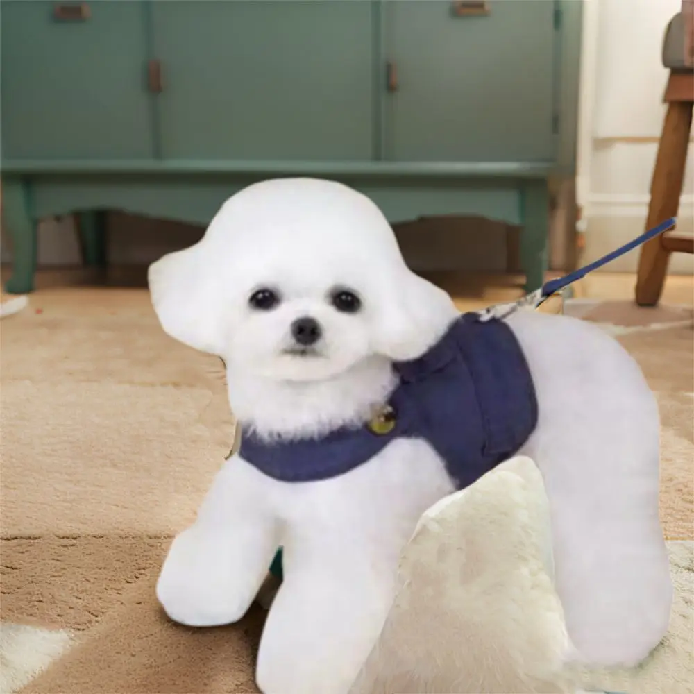 Adjustable Dog Cowboy Clothes Soft Breathable Dog Vest with Traction Rope Easy On and Off Puppy Harness for Small Medium Dogs