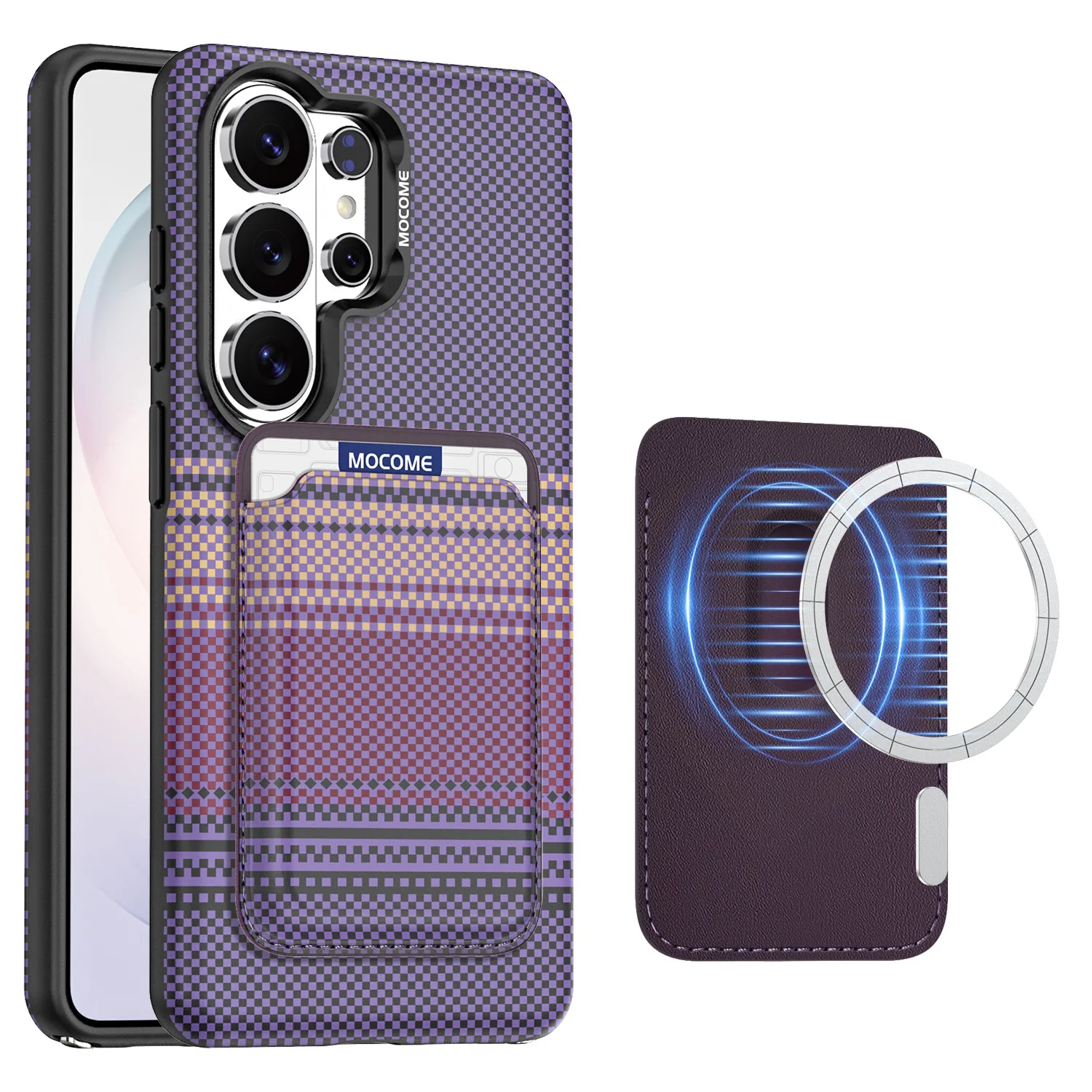 Magnetic Cards Bumper Case For Samsung Galaxy S25 S24 S26 Ultra S26 Plus Phone Cover Cards Bag 2 in 1 Phone Case