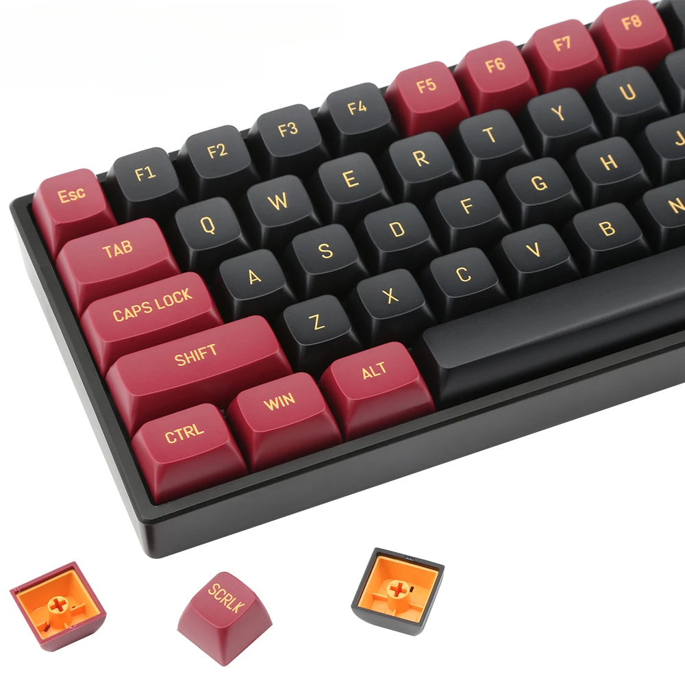 PBT Keycaps 150 Keys CSA Profile DYE-SUB English Style Personalized Red Black Mechanical Keyboard Keycaps Diy Kit