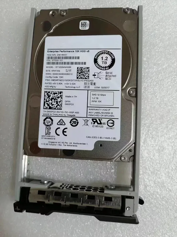 

WXPCX 0WXPCX ST1200MM008 1.2TB 10K 12G 2.5‘’ SFF SAS Hard Drive HDD