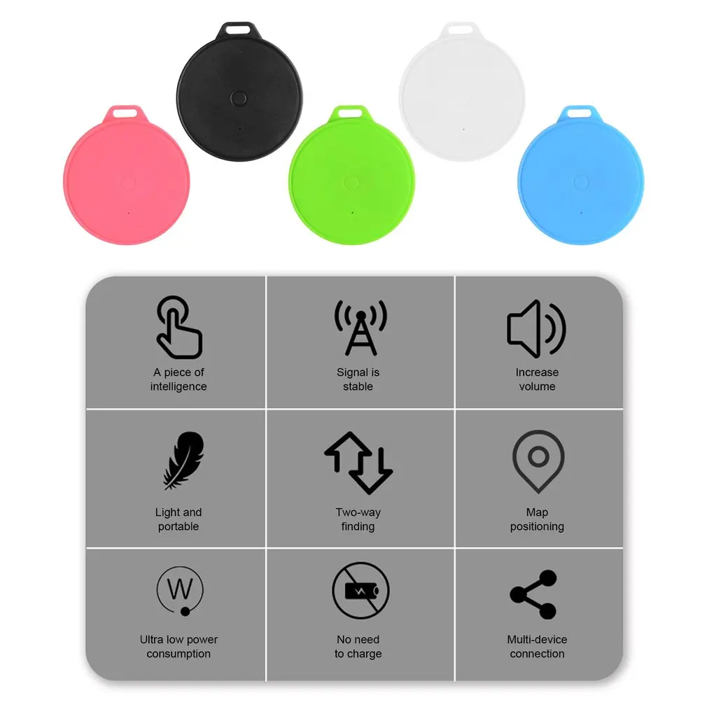 Localizzatore di allarme Bluetooth Dispositivo di localizzazione anti-smarrimento Mini tag wireless bidirezionale intelligente Chiave per telefono cellulare Localizzatore GPS per bambini