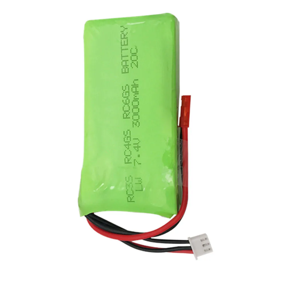 7.4V 3000mah 2S 20C Lipo Battery JST Plug For Radiolink RC3S RC4GS RC6GS Transmitter Li-Polymer 7.4 v 3000mAh lipo Battery 1pcs