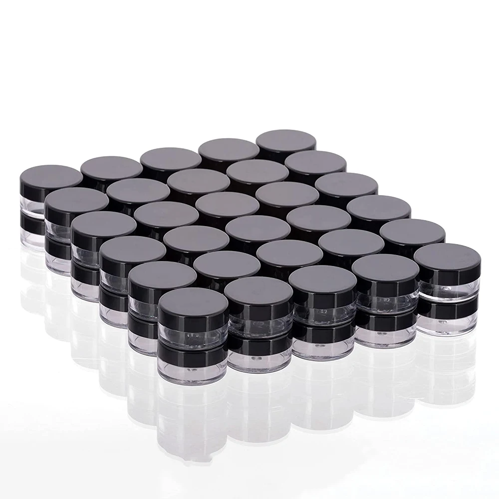 200Pcs 5G Make Up Pot Cosmetische Sample Lege Container Plastic Ronde Deksel Kleine Fles Oogschaduw Crème Reizen Pot