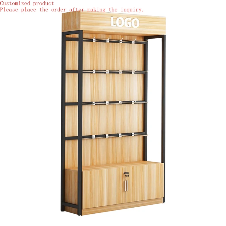 

Custom.Custom Heavy-Duty Metal and Wooden Wine Shelf Factory-Fabricated Supermarket Shelving Display on Sale