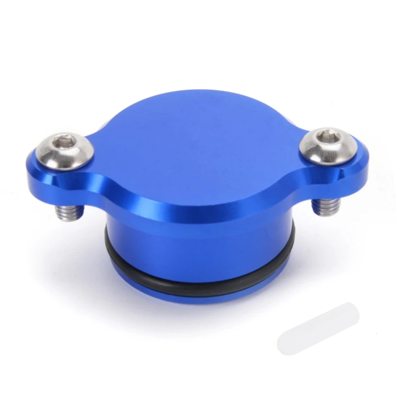 Super Sale Aluminum Oil Pump Block Off Plug Kit for Yamaha PW50 PW80, Blue Anodized Oil Injection Delete Kit with O-Ring & Screw
