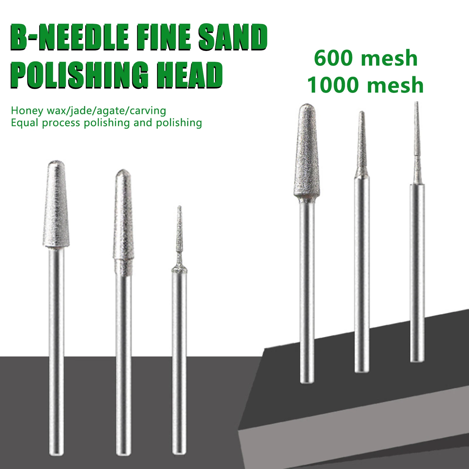 Grinding Wheel Polishing Head Bit Round Head Oblique Rod Repairing Tool for Deburring Buffing