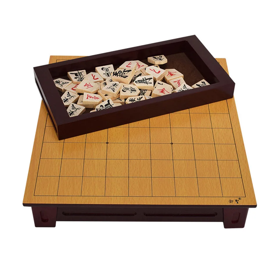 

Luxury Upscale Wooden Japan Shogi Board Game 27*25*5cm Boxed Chess Board 40 Pcs/Set Checkers Sho-gi Chess Family Table Game