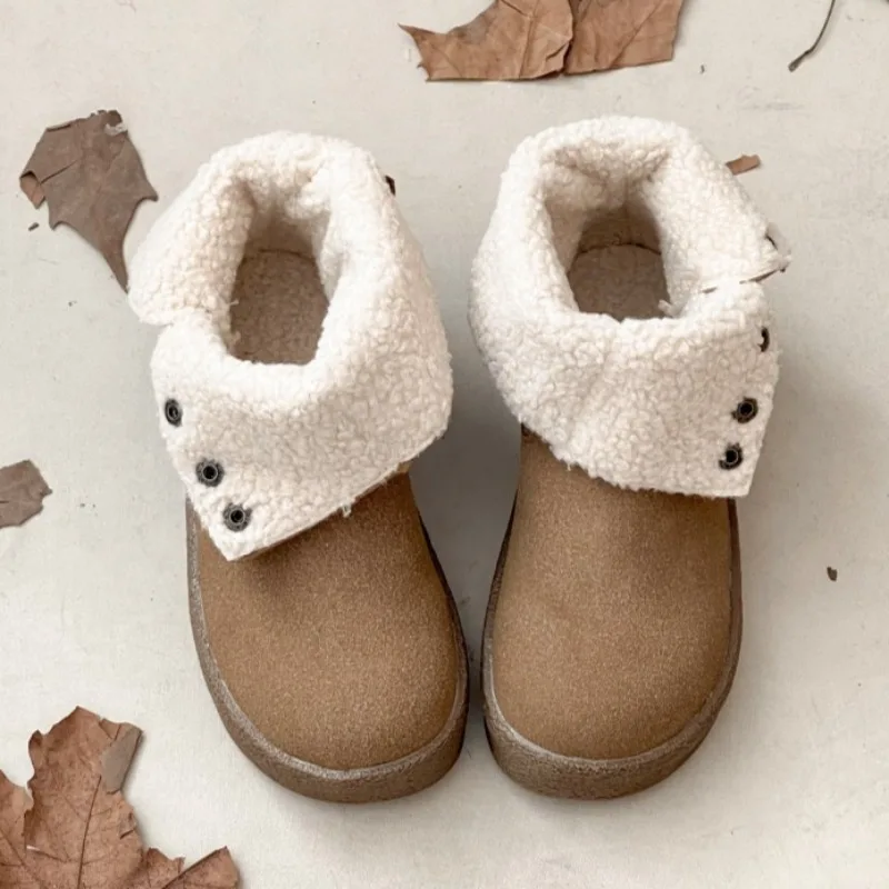 

Plush Ankle Boots for Women Fashion Flats Suede Casual Shoes 2025 Winter New Trends Short Boots Classical Cozy Zapatillas Mujer