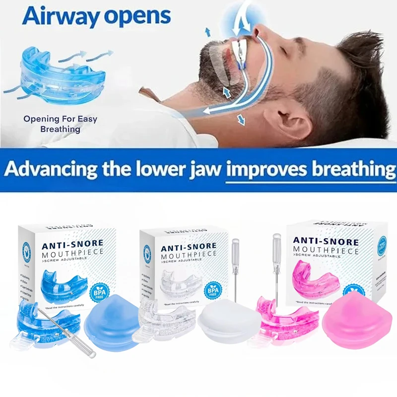 

Anti Snoring Mouth Guard Improve Sleeping Adjustable Snoring Mouth Guard Anti-Apnea Teeth Bruxism Stop Snoring Device Mouthpiece