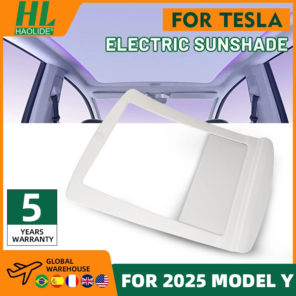 

For Model Y Car Electric Sunshade Sunroof For Tesla Model Y 2025 Upgrade Sun Shades Roof Front Rear Sun Visor Modification