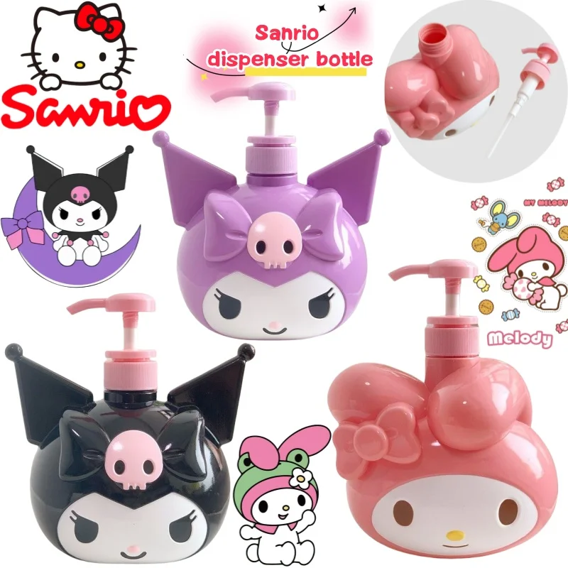 Sanrio My Melody Kuromi creativo de alto valor DIY tridimensional en forma de dibujos animados hogar champú dispensador de gel de ducha botella