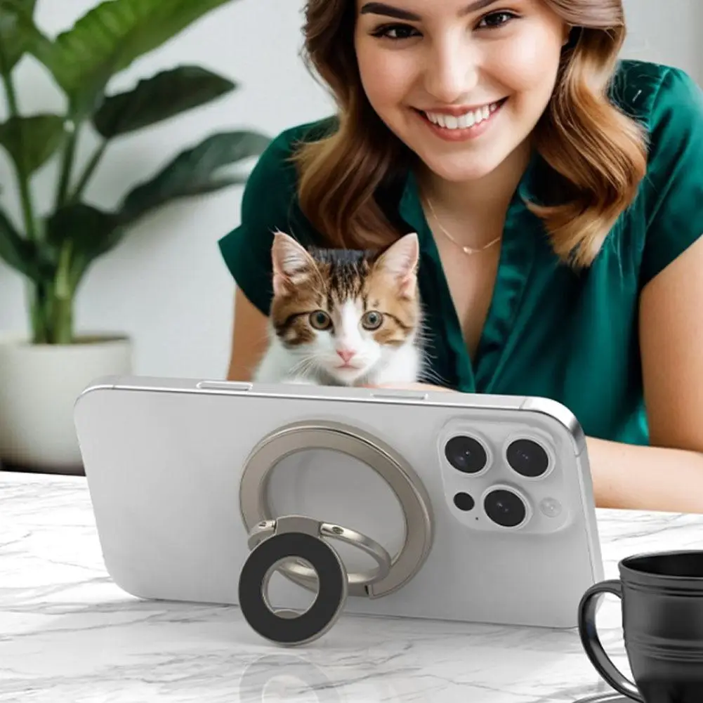 

MagSafe двухсторонний магнитный держатель для телефона, портативная складная подставка для мобильного телефона, аксессуар, ручка, кронштейн, поддержка Universa