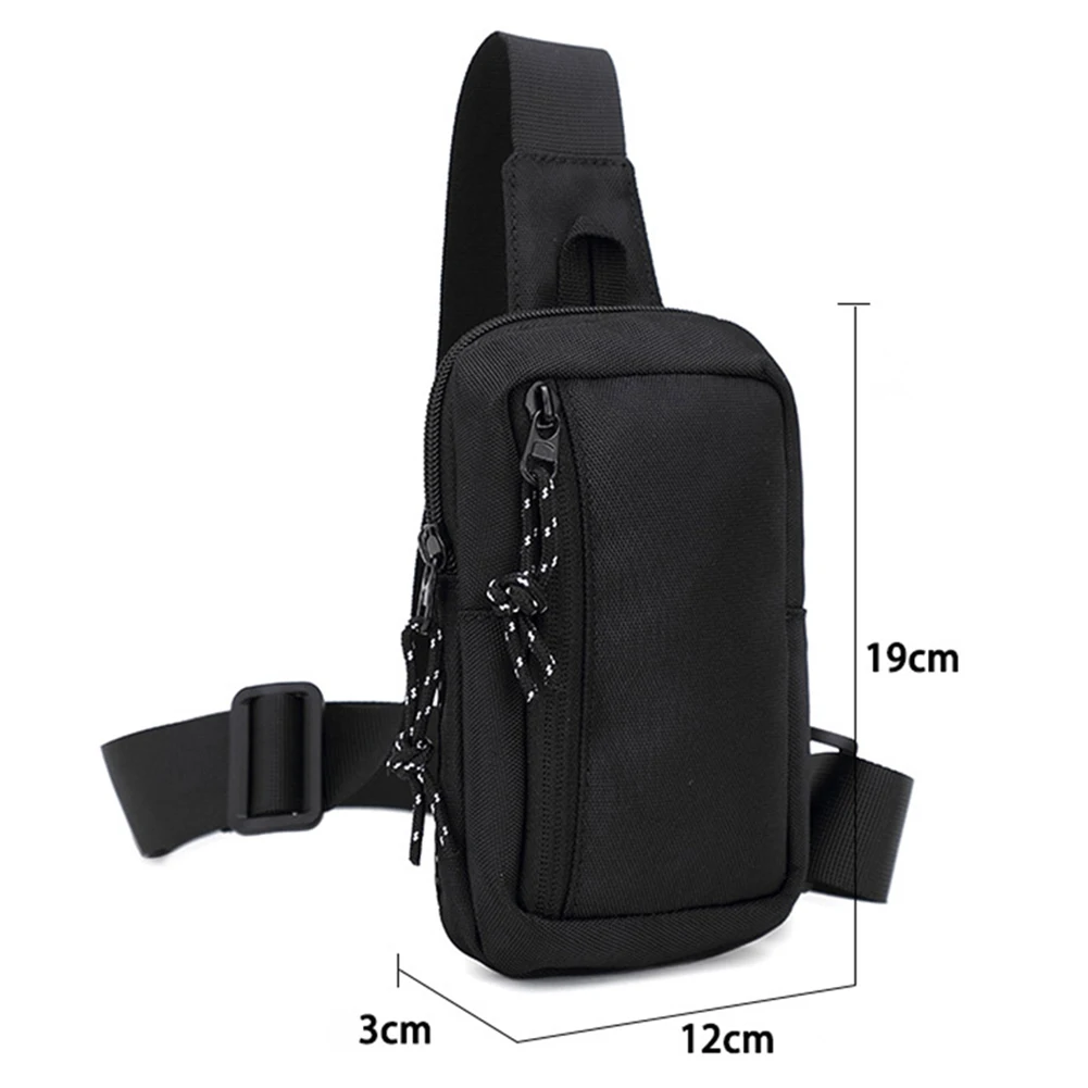 Oxford impermeável mini saco de peito para homens, pequenos sacos crossbody, esportes Fanny Pack, carteira ao ar livre, camping, bolsa de cinto de telefone, Ins Trend