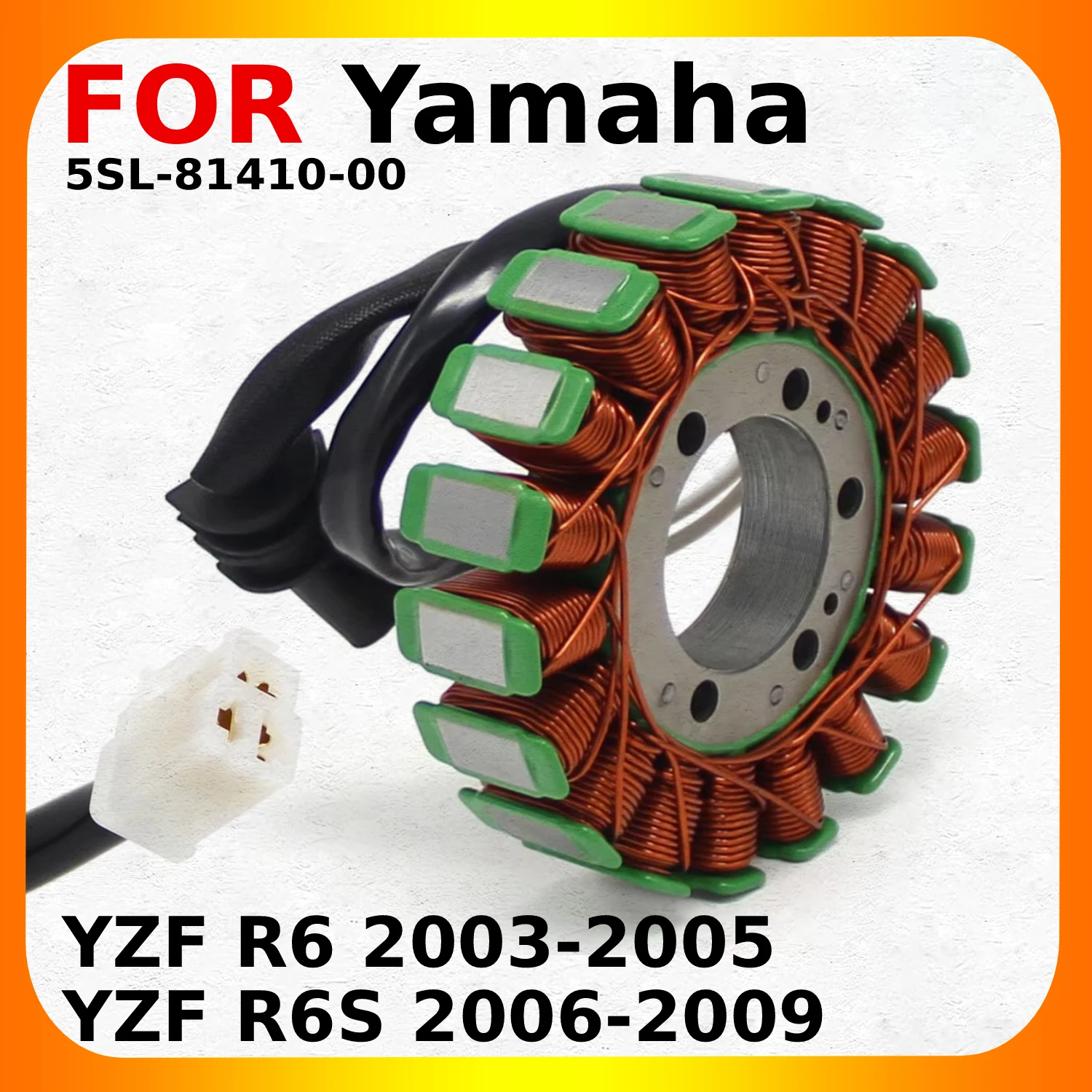 Engine Ignition Stator Coil For Yamaha YZF R6 YZF R6S 2003 2004 2005 2006 2007-2009 5SL-81410-00   Magneto Generator Accessories