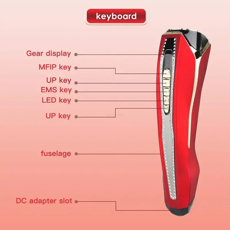 EMS شد الوجه جهاز تدليك لمراكز التجميل تجديد مايكرو الحالي نبض العلاج بالضوء أداة إزالة التجاعيد العناية بالوجه الجسم المحمولة #4