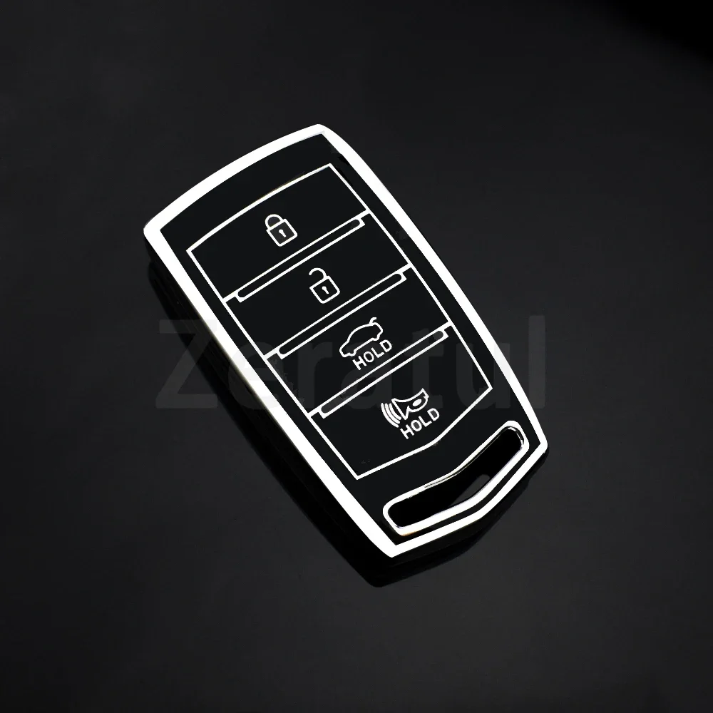 4 أزرار بولي TPU سيارة مفتاح ذكي غطاء لشركة هيونداي 2020 Genesis G70 G80 EQ900 G90 السيارات فوب شل حامل حامي الملحقات