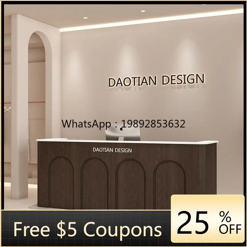 

LYY Vintage Style Clothing Store Cashier Counter Reception Women's Clothing Store Coffee Shop Beauty Salon Bar Retro Style