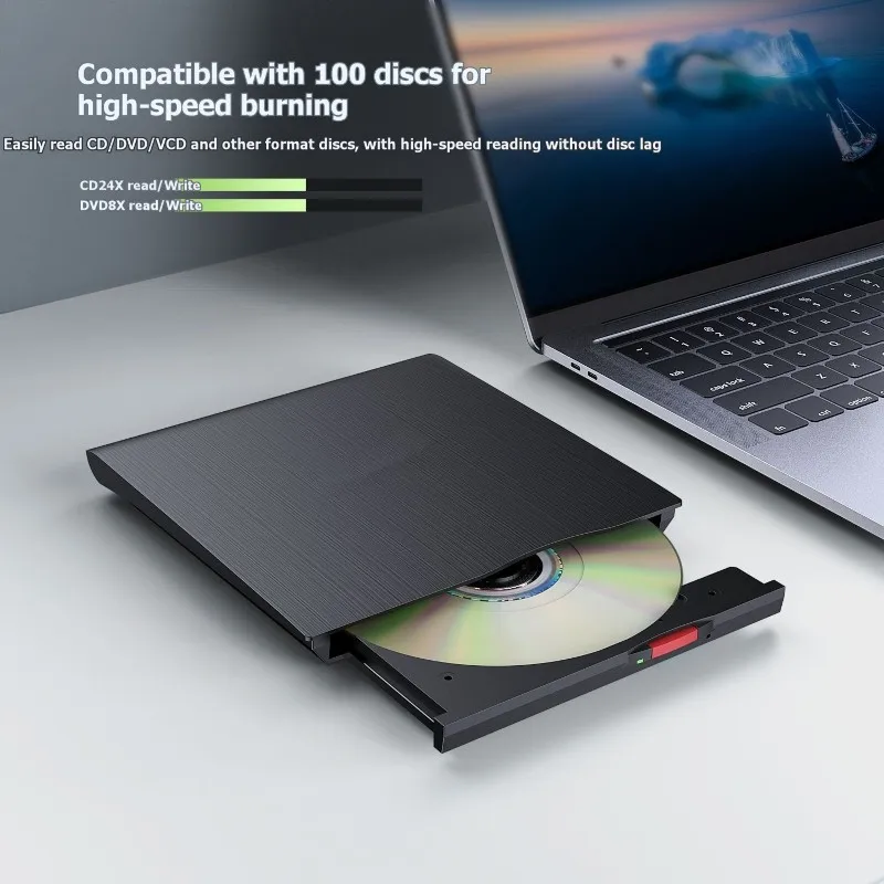 deepfox-ポータブル外付けusb-dvdバーナードライブ-デュアルインターフェースcd-dvdライター（pc用）