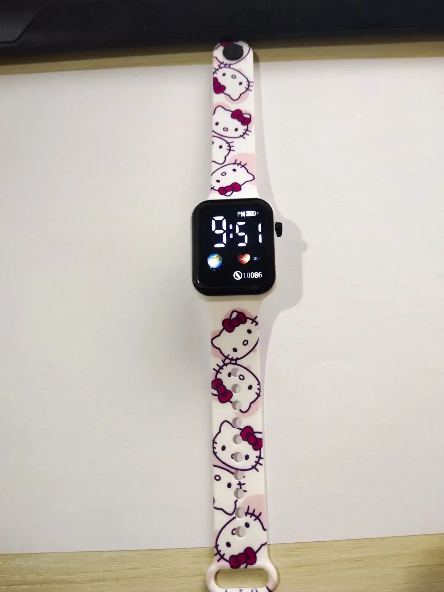 Relojes digitales de silicona de dibujos animados para niños, relojes tipo LED con impresión de Hellokittys, figura de Anime de moda, regalos de