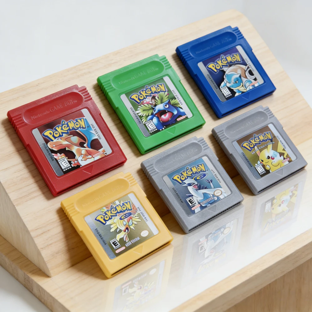 

16-битный картридж для игровой консоли GBC, игровая карта серии Pokemon: Blue, Golden, Green, Red, Silver, Yellow, многоязычные версии