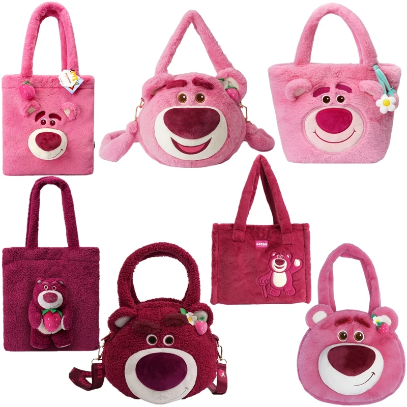 

MINISO Toy Story Lotso Lots-o'-Huggin' Bear Cosplay Plush Handbag Plushie Doll Shoulder Crossbody Bag Cartoon Box Girl Gift