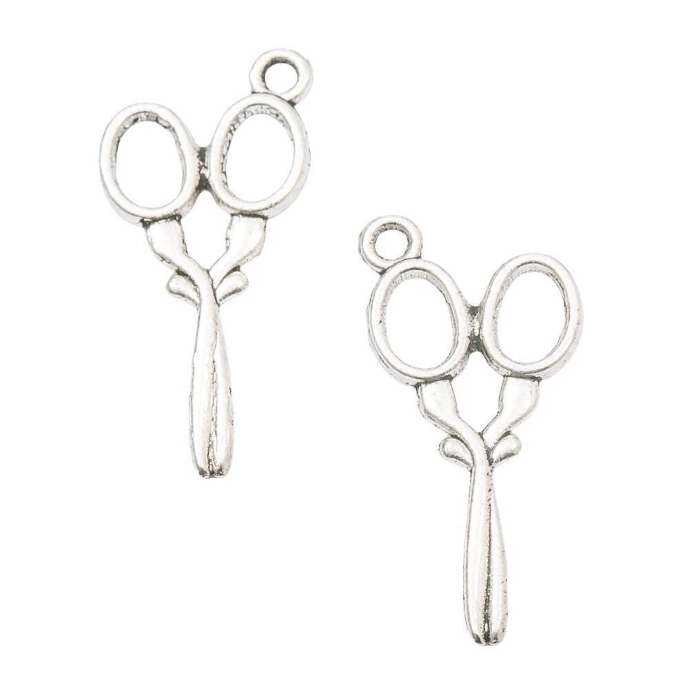 60 قطعة (مقص) قلادة معدنية عتيقة من سبائك الزنك يمكنك صنعها بنفسك إكسسوارات اكتشاف المجوهرات 3322 #4