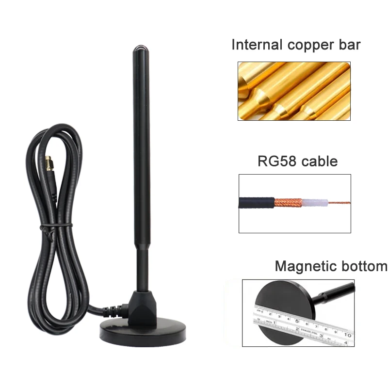 433MHz Lora Antenna 15dbi Long Range Aerial SMA N Male with Magnetic Base for Internet Communication Ham Radio Signal Booster