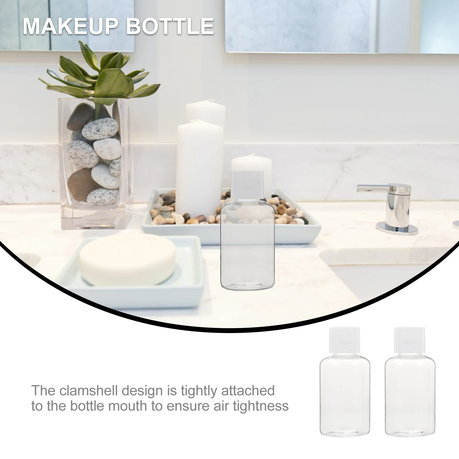 

36Pcs Plastic Bottles Clear Clamshell Makeup Subpackage Bottles Ideal for Perfume Essential Oil Lotion Shampoo