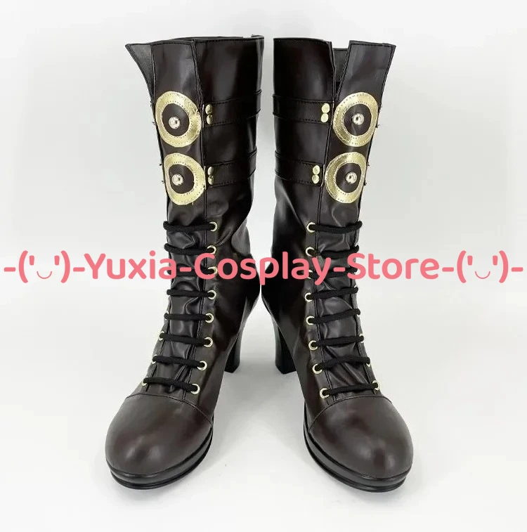 유샤이아코스프레! Identity V 향수 제조공 코스프레 신발 애니메이션 게임 캐릭터 소품 PU 가죽 부츠 할로윈 카니발 파티 의상