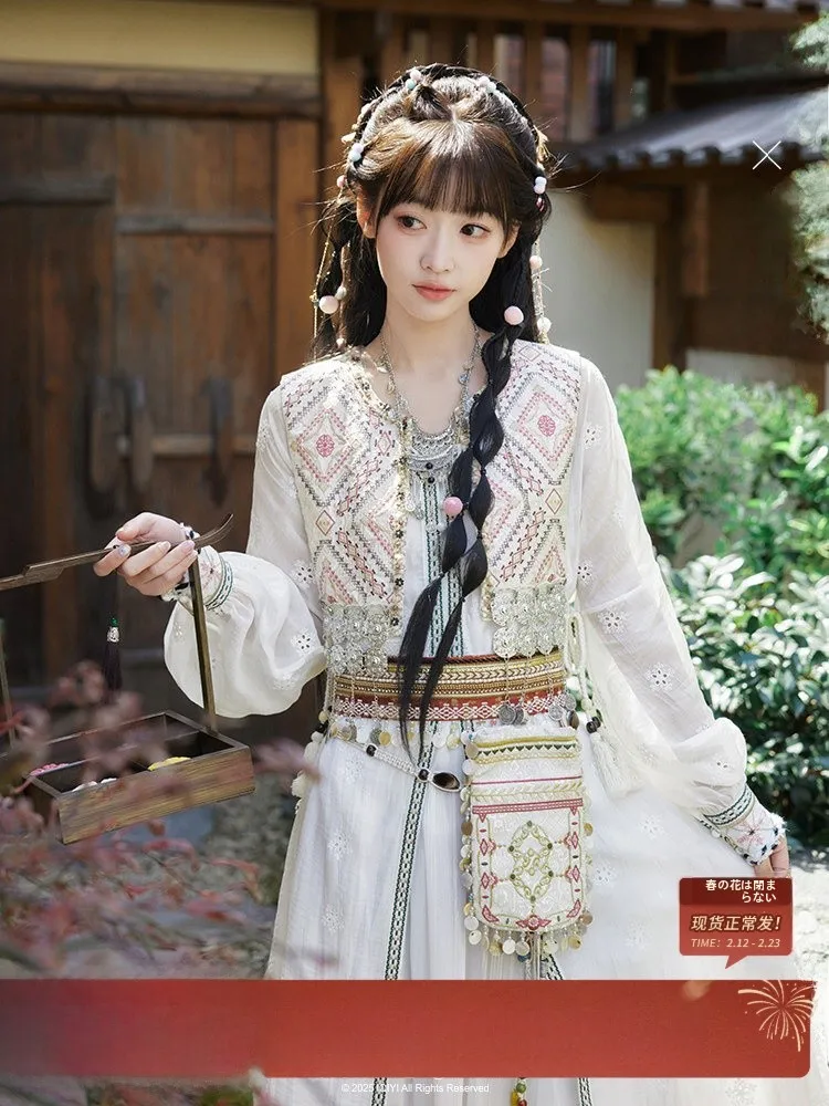 

Thirteen Exc Little Lotus Fraance Orchid Girl Eastern Qin Lan Hanfu Collaboration Polyester Fiber Spring Collection
