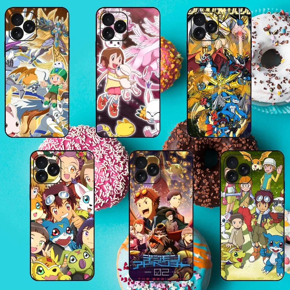 Anime Digimon Adventure 02 Phone Case For iPhone 8 11 12 13 14 15 Mini X XR XS PRO MAX Plus Shell