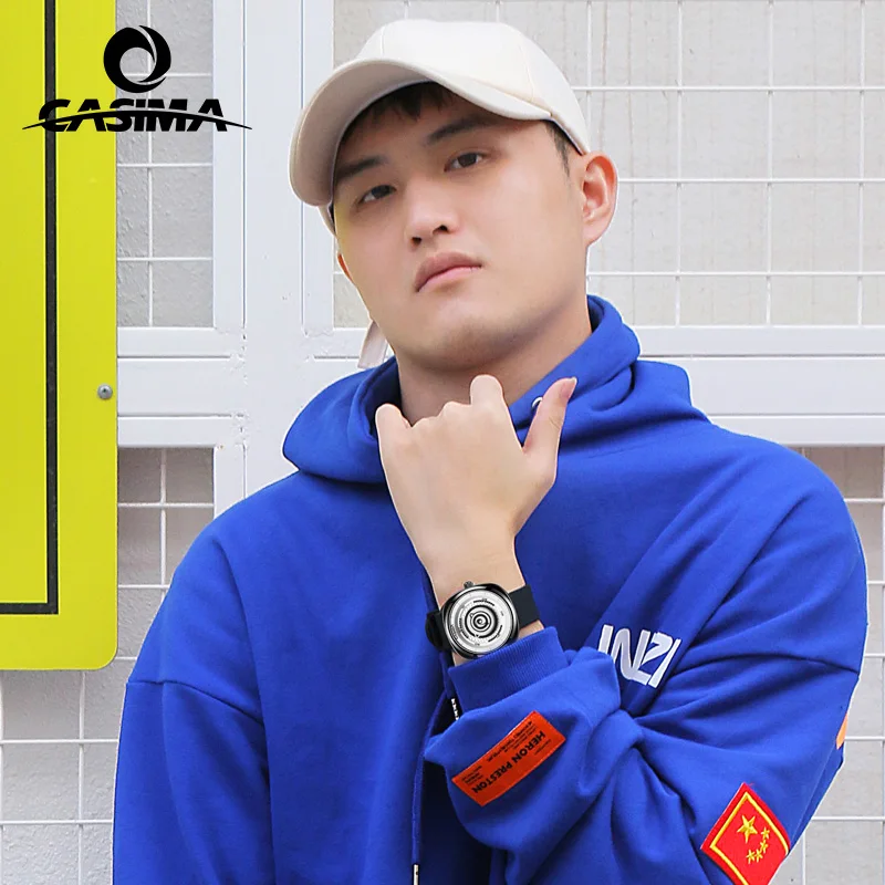 CASIMA Silicone strap Quartz Movement Watches for students, creative watch without pointer, Waterproof, Model CS2134-1032