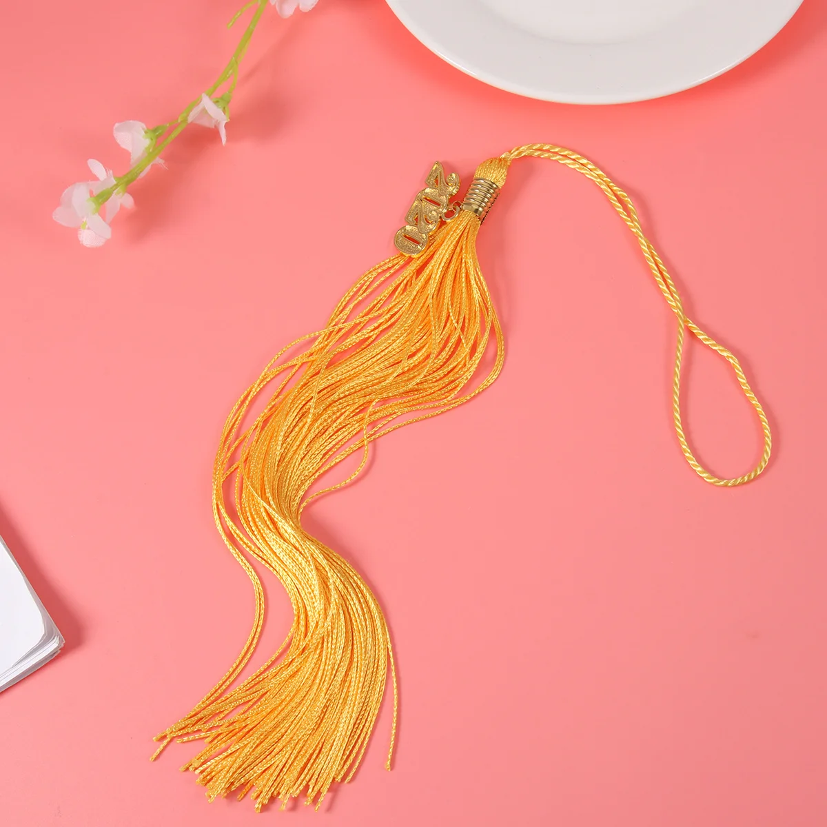 

4Pcs 40cm Golden Doctor Bachelor Hat Tassel Smooth Sturdy Finest Workmanship Graduation Ceremony Accessory Tassel