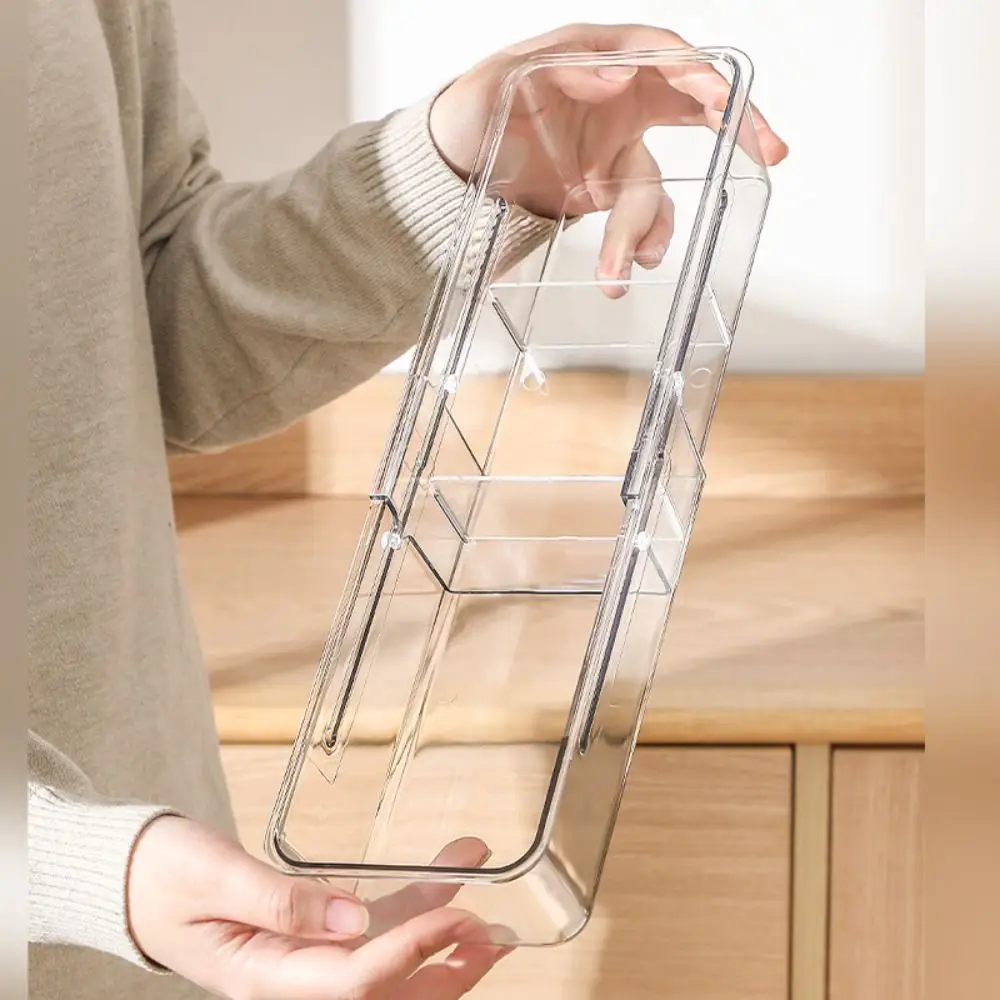 

New Plastic Drawer Organizer Box Adjustable Transparent Table Jewelry Box Dividing Tableware Divider Box