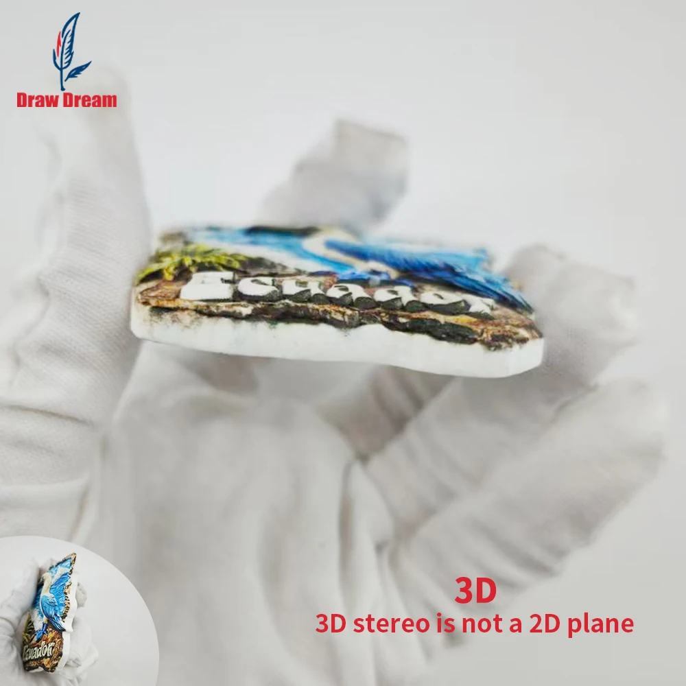 1Pc Ecuador Creative 3D Embossed Refrigerator Magnet World Travel Souvenir Collection Suitable for Home and Office Decoration, Personalized Exclusive Travel Souvenir Magnetic Refrigerator Magnet Home Decoration, Kitchen, Room, Office, Cabinet Crafts Gift, Holiday Souvenir, Exquisite Small Gift