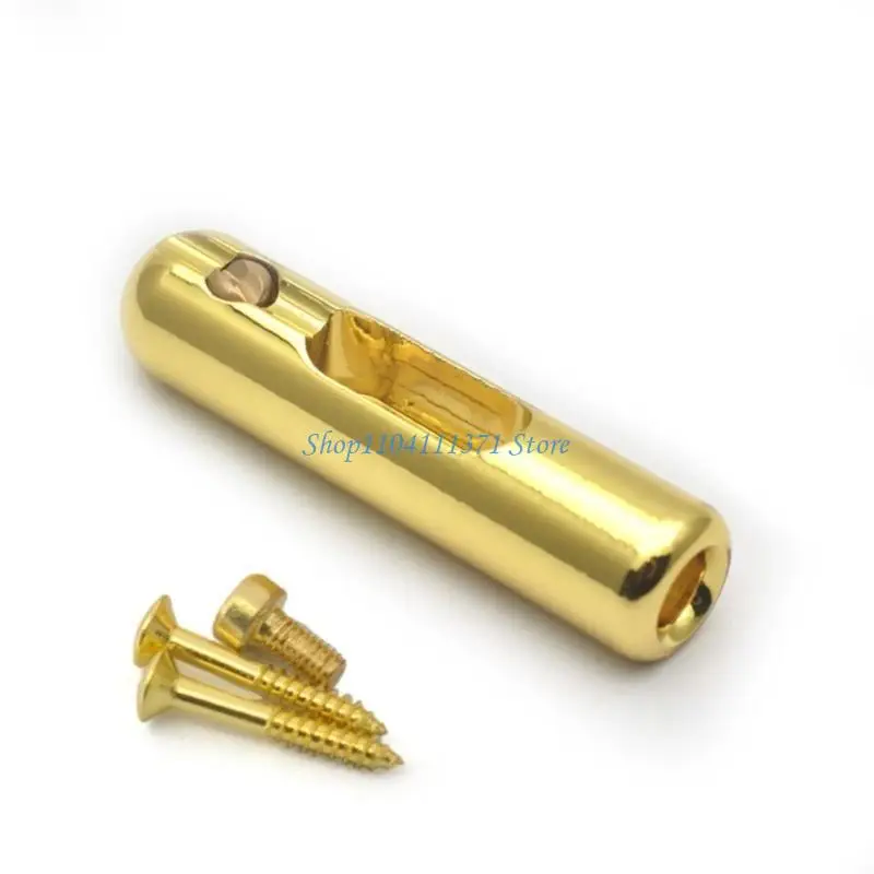 P9FC Individual Guitar Tube Bridge 8.5x41.5mm String Bridge Bottom Trough String Split Type Guitar Bridge Black/Golden/Silver
