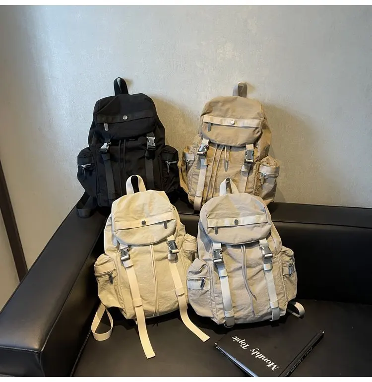 حقيبة ظهر نسائية من النايلون ذات سعة كبيرة حقائب مدرسية للمراهقات والبنات حقيبة كمبيوتر محمول حقيبة كتب حقيبة نهارية للسفر للسيدات #6