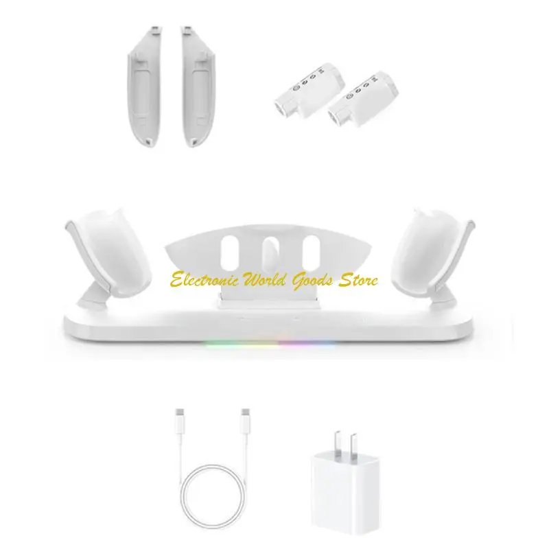 

A3PD Charging Base For 3 LED Light Charging Dock Headset Storage Rack Charging Base Controllers Chargers Handle Base