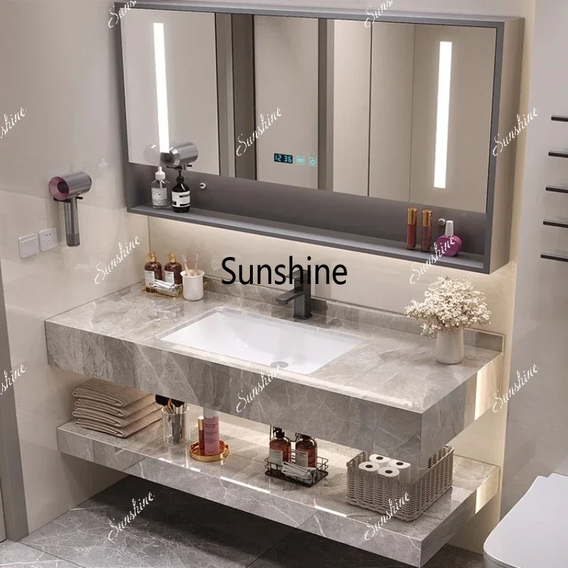 YVanity Unit Bathroom Storage Cabinet Floor Standing Mirror Cabinet Bathroom With Lighting Toilet Furniture Washing Machine Ches
