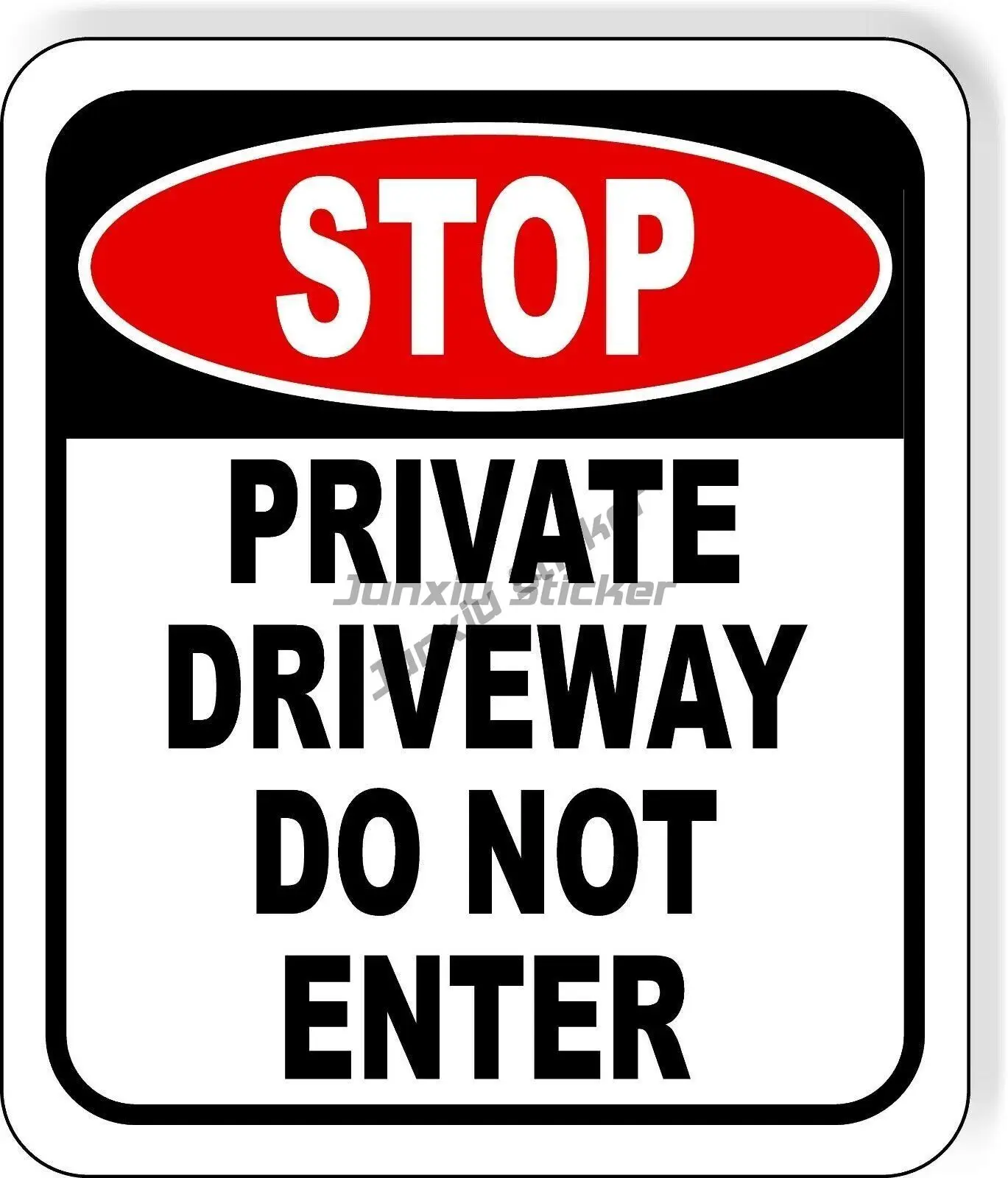 

STOP PRIVATE DRIVEWAY DO NOT ENTER composite outdoor Safty sign Scratch-Proof Sunscreen