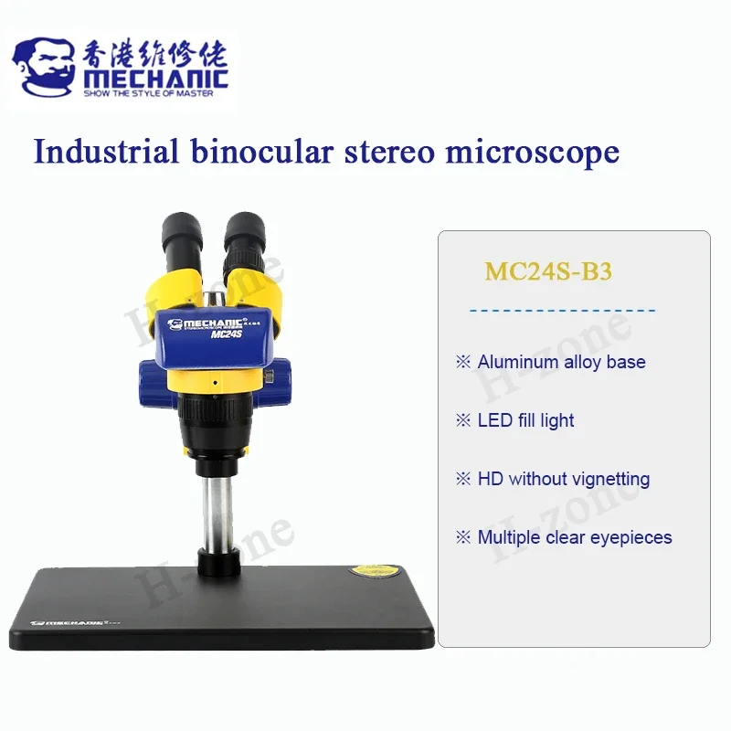 

MECHANIC MC24S-B3 Binocular Stereo Microscope HDDigital 20X-40X for Phone PCB Detect Parts Assembly Industrial Grade Repair Tool