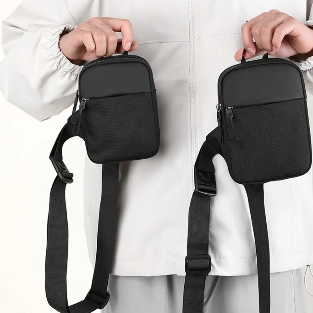 

Fashion Zipper Men Chest Bag Nylon Multipocket Men Shoulder Bag Phone Bag Handbag Sports Chest Bag Boys