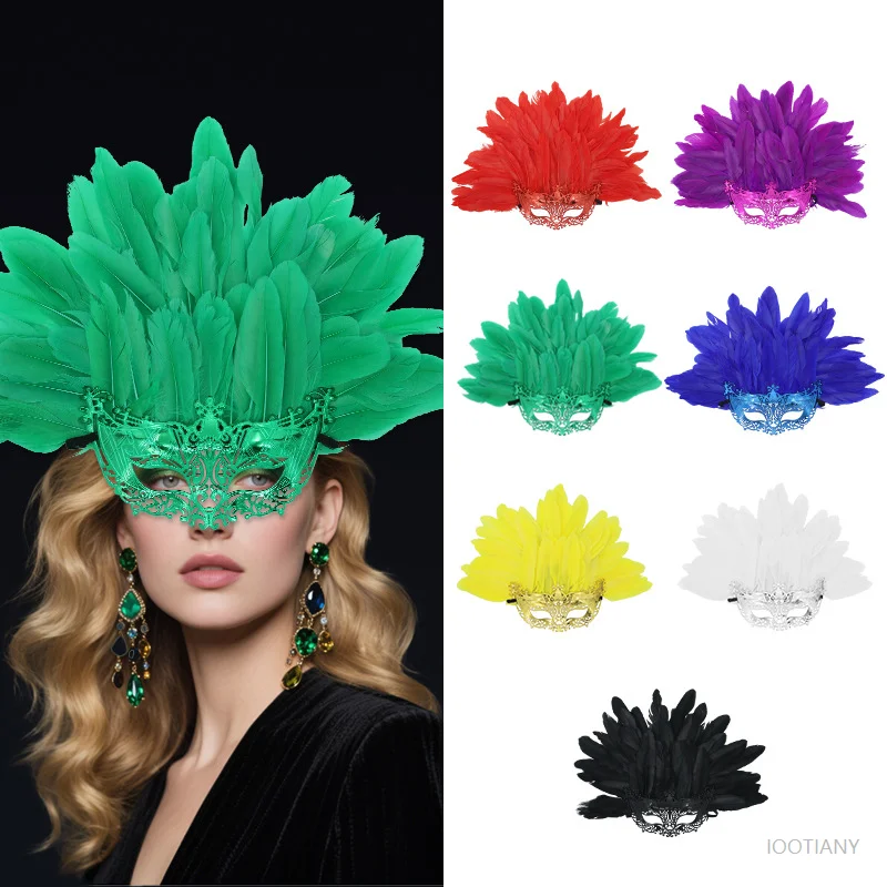 

Large Feather Mask Half Face Cover Cosplay Props For Cosplay Costume Party Mardi Gras Carnival Masquerade Halloween Decoration