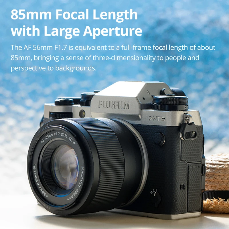 كاميرا Viltrox 56mm F1.7 ذات تركيز ثابت XF/Z بدون مرآة مع مقربة متوسطة وفتحة كبيرة للصورة التلقائية