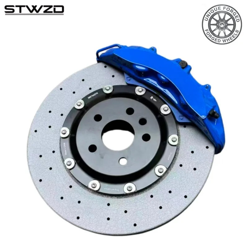 26 StyleTrack Use V6 Carbon Ceramic 6P Brake Caliper Kit Carbon Ceramic Rotor Big Brake For Volkswagen Touareg Golf MQB Arteon T