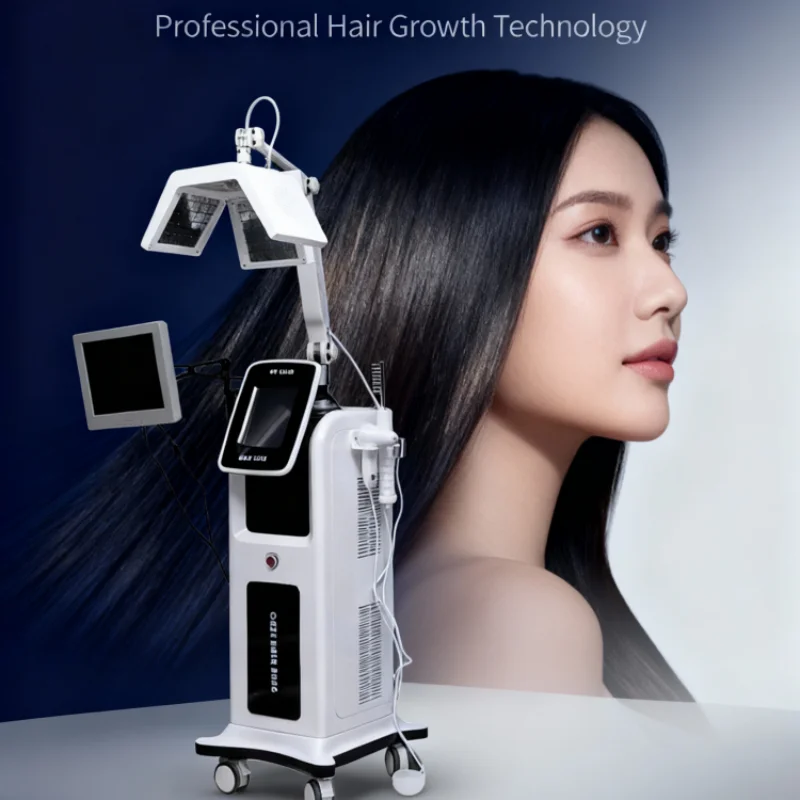 Professional 650nm Diode Laser Hair Growth Machine Hair Loss Treatment Bio Stimulate Hair Restoration Scalp Treatment Detection